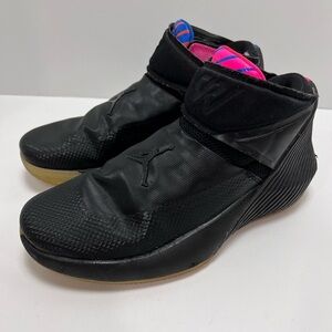 AIR JORDAN WHY NOT U? ZERO.1 RUSSELL WESTBROOK SIZE 7.5 BLACK SNEAKERS